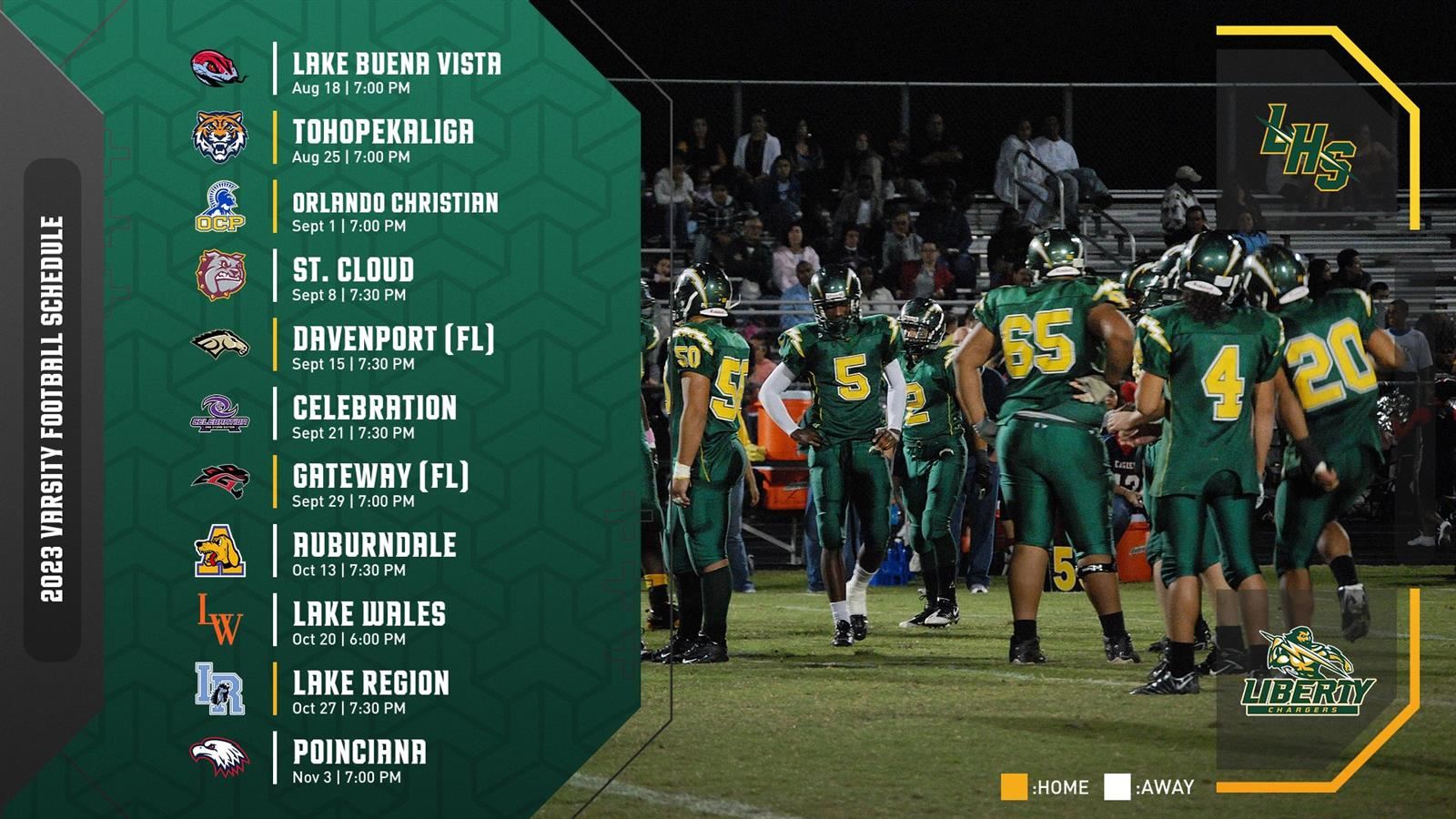 2023 Varsity Football Schedule
